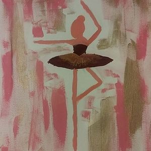 Abstract ballerina painting